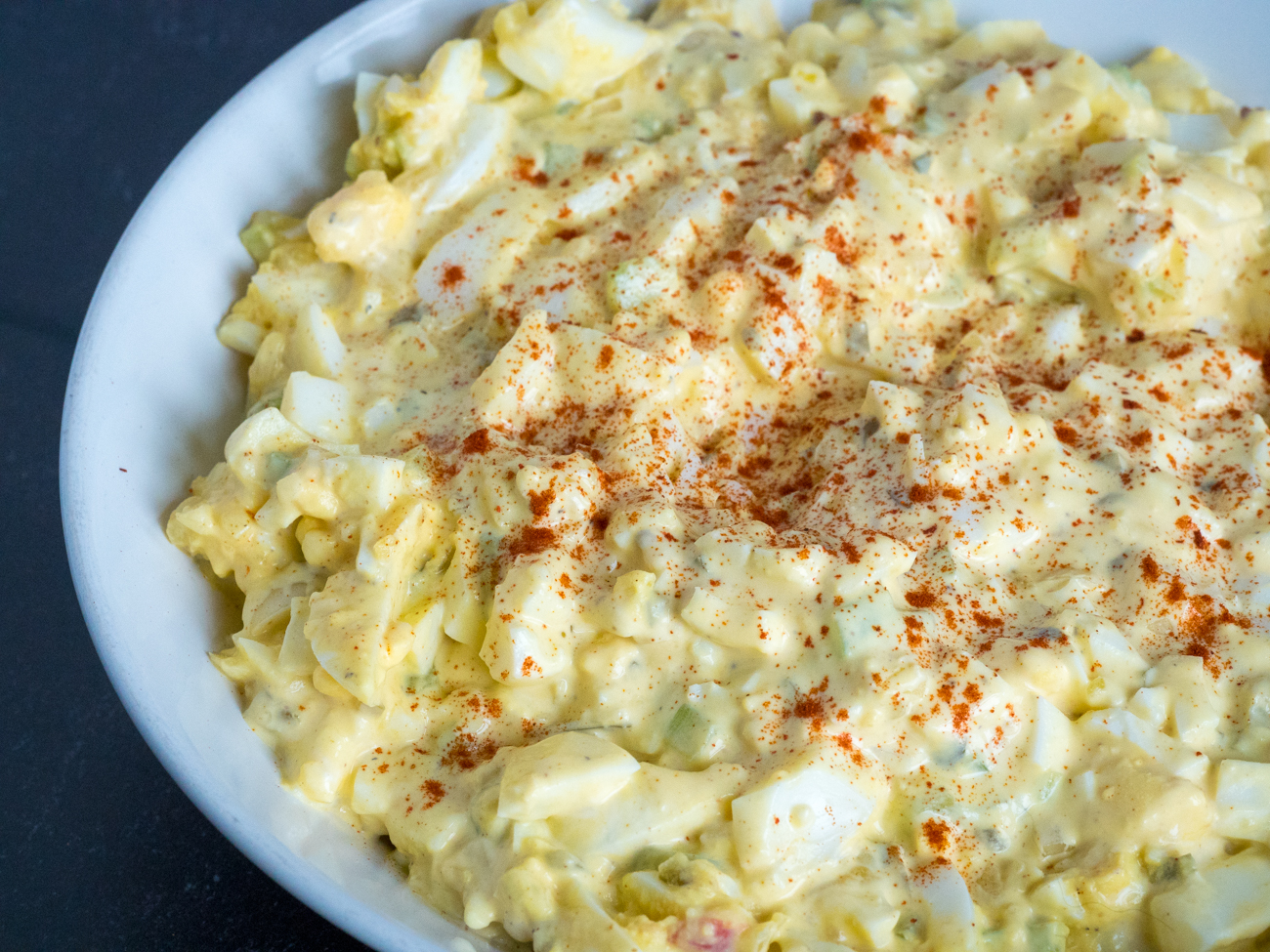 A picture of deviled egg salad